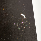 Hiroko Kubota: Hobonichi Graph Notebook (A5) - Another night of falling star sparklers - 2027 - 4 - Hobonichi Techo - Tidformera