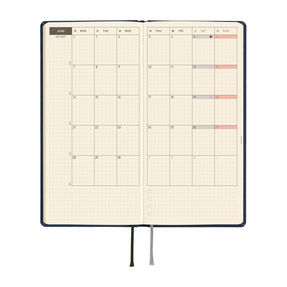 Hobonichi - Weeks Colors: Midnight Blue - 2027 - 3 - Hobonichi Techo - Tidformera