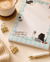 Illustrated Notepad - Mocha cat - A6 - 2 - Moonaries illo - Tidformera