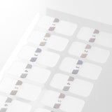 Index Chiratto Stickers - Number Gray från Midori. Indexflikar som är transparenta med grått och numrerade - Tidformera