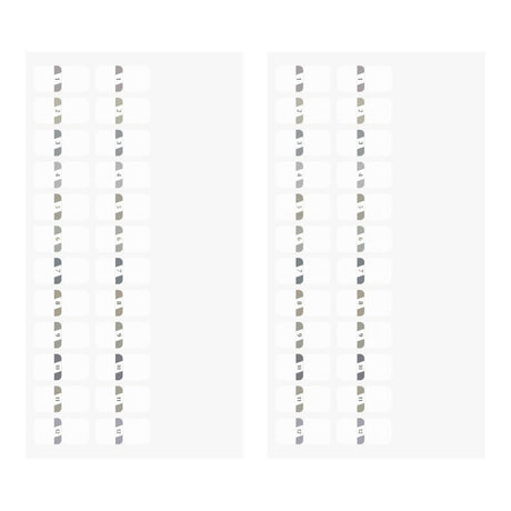 Index Chiratto Stickers - Number Gray - 4 - Midori - Tidformera