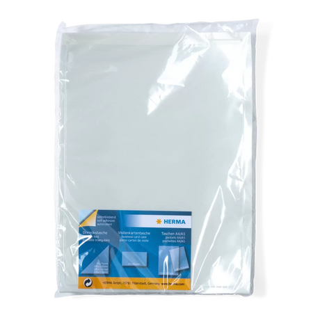 Istoppsfickor A5 - Självhäftande plastficka 10 - pack - 1 - Herma - Tidformera