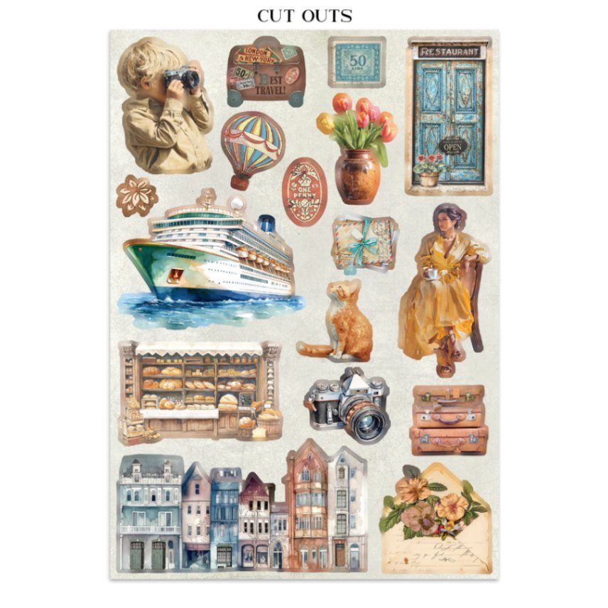 Junk Journal - Art of Travelling - 6 - Stamperia - Tidformera