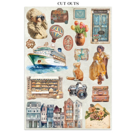 Junk Journal - Art of Travelling - 6 - Stamperia - Tidformera