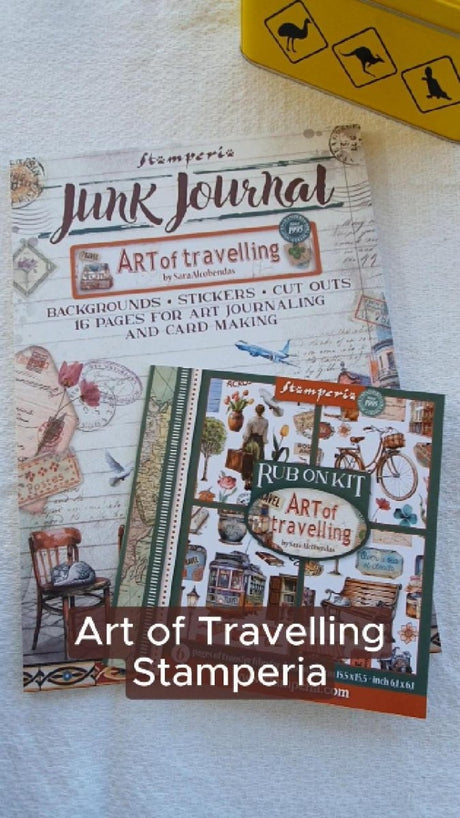 Junk Journal - Art of Travelling - 2 - Stamperia - Tidformera