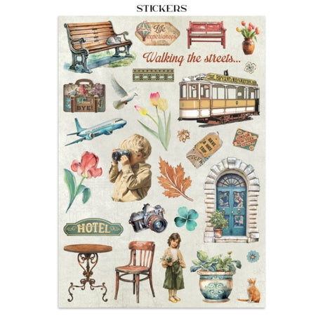 Junk Journal - Art of Travelling - 16 - Stamperia - Tidformera