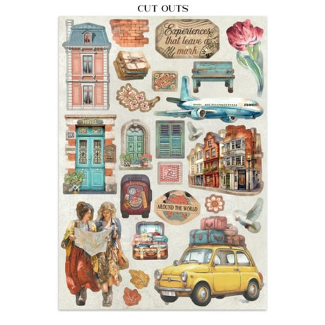 Junk Journal - Art of Travelling - 5 - Stamperia - Tidformera