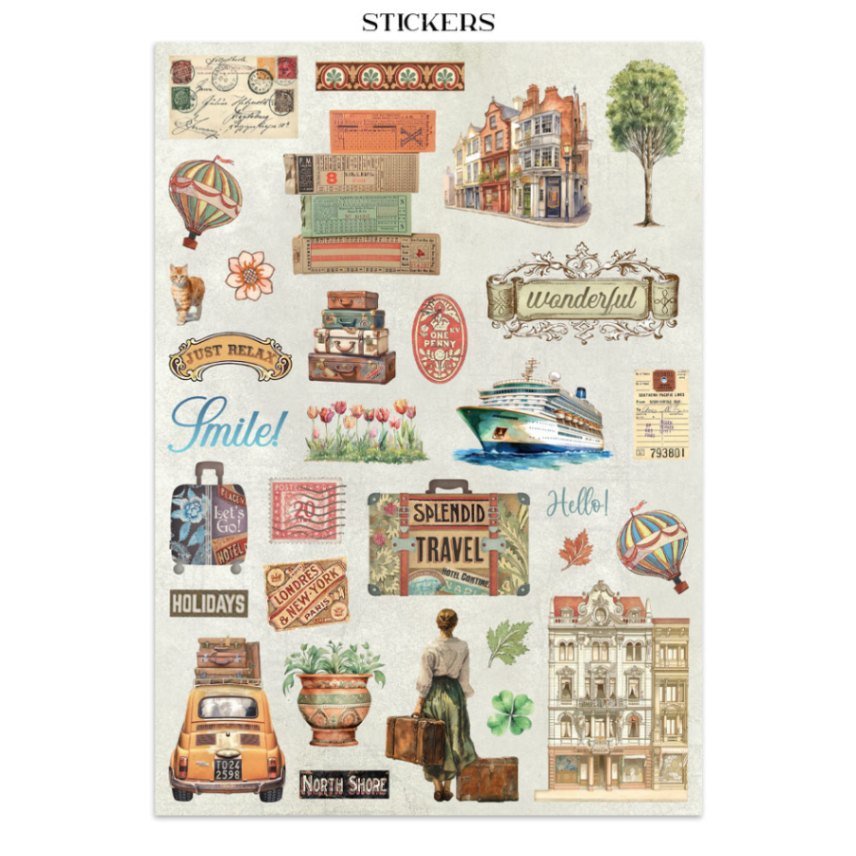 Junk Journal - Art of Travelling - 2 - Stamperia - Tidformera