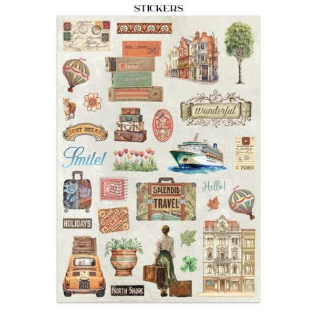 Junk Journal - Art of Travelling - 2 - Stamperia - Tidformera