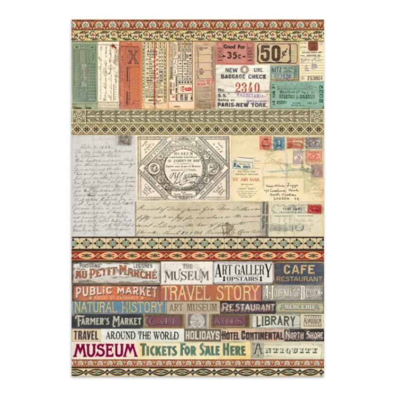 Junk Journal - Art of Travelling - 9 - Stamperia - Tidformera