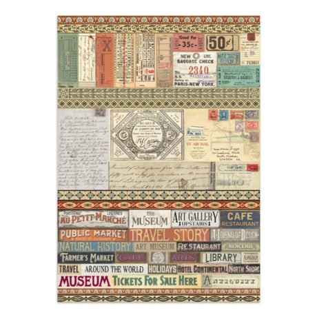 Junk Journal - Art of Travelling - 9 - Stamperia - Tidformera