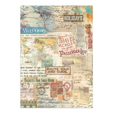 Junk Journal - Art of Travelling - 10 - Stamperia - Tidformera