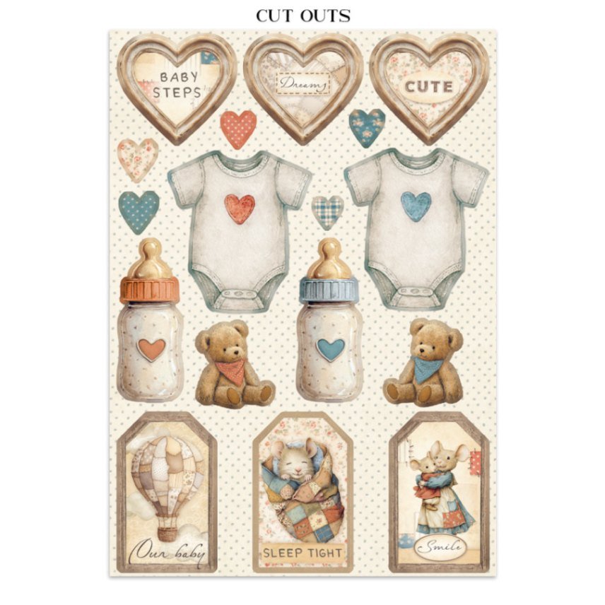 Junk Journal - Baby - 2 - Stamperia - Tidformera