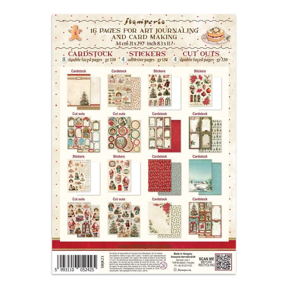 Junk Journal - Classic Christmas - 28 - Stamperia - Tidformera