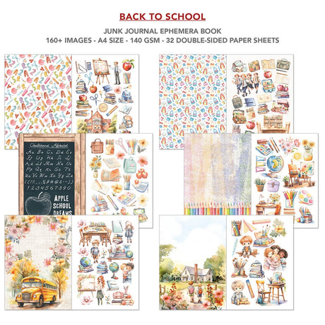 Junk Journal & Ephemera book - Back to school - 3 - Ciao Bella - Tidformera