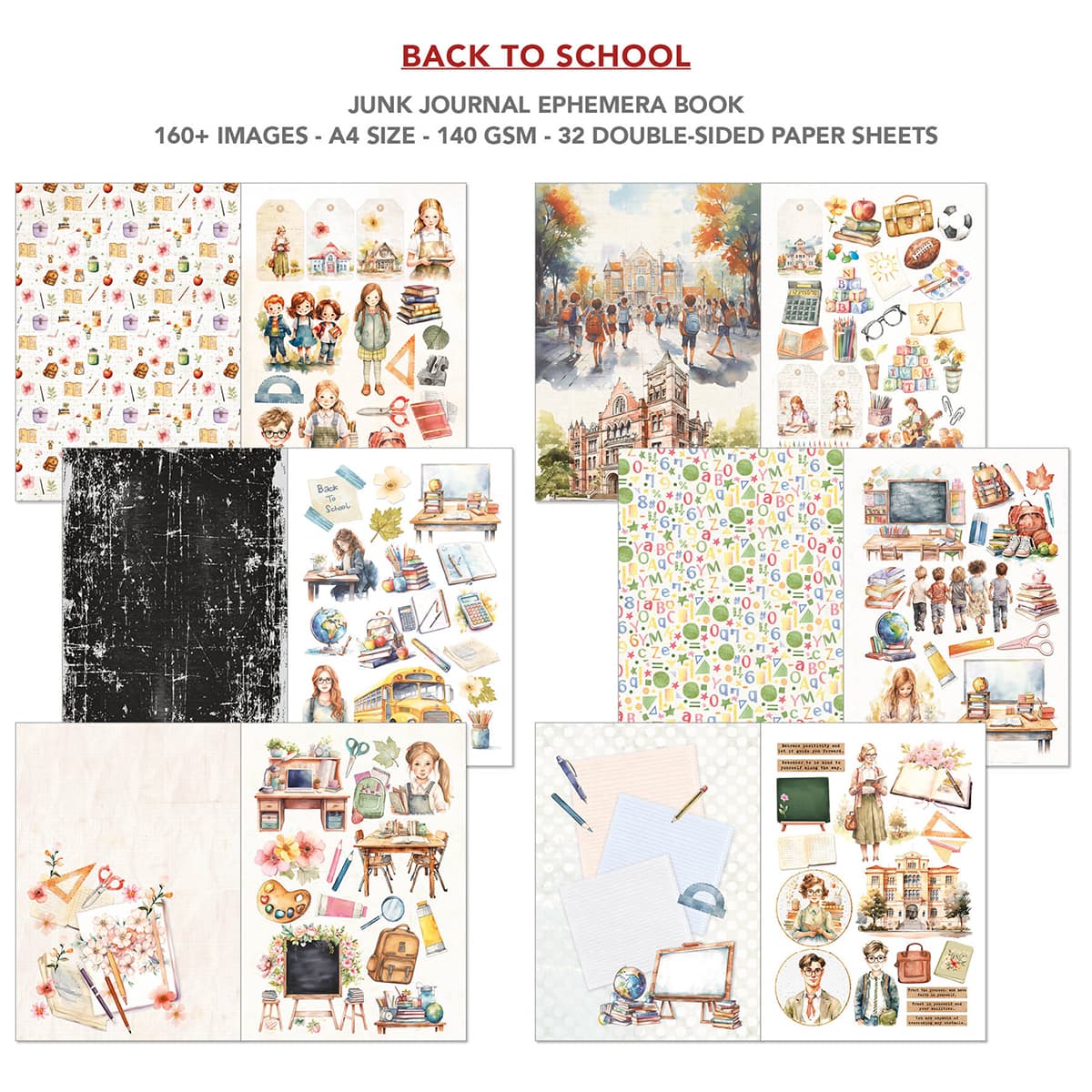 Junk Journal & Ephemera book - Back to school - 2 - Ciao Bella - Tidformera