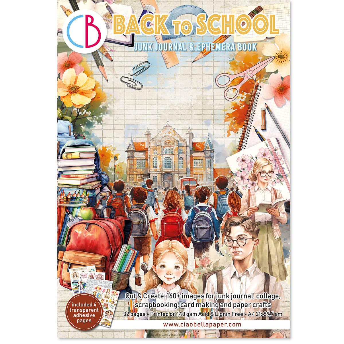 Junk Journal & Ephemera book - Back to school - 1 - Ciao Bella - Tidformera