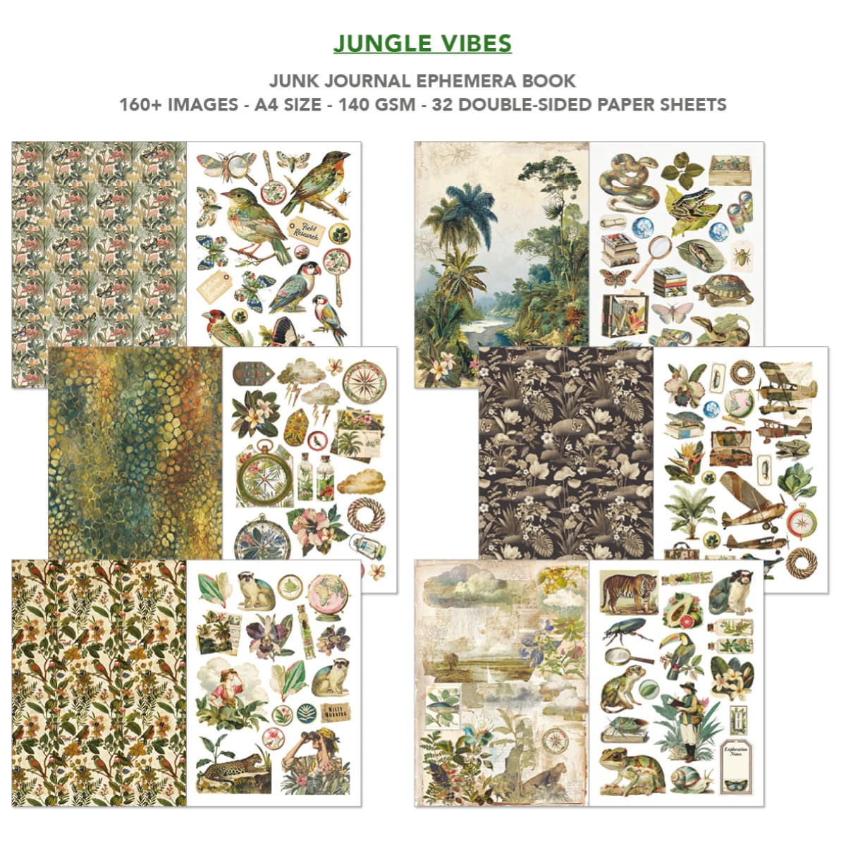 Junk Journal & Ephemera book - Jungle Vibes - 2 - Ciao Bella - Tidformera