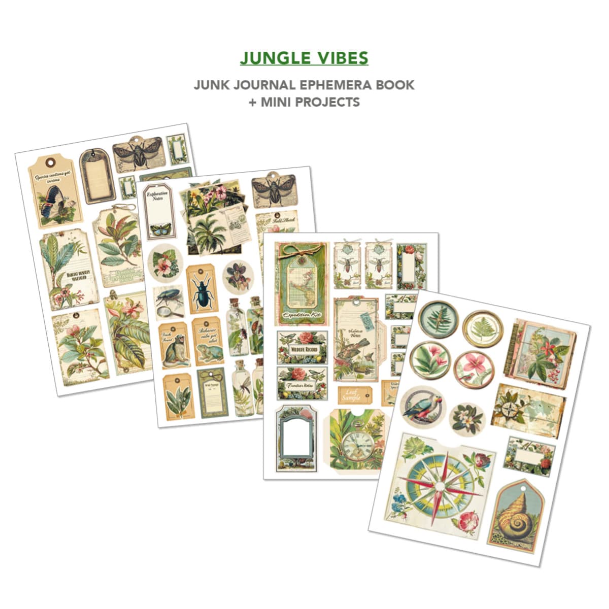 Junk Journal & Ephemera book - Jungle Vibes - 6 - Ciao Bella - Tidformera