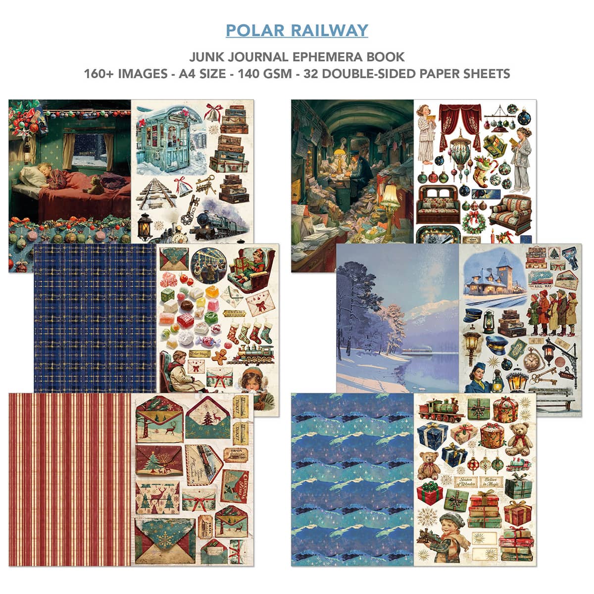 Junk Journal & Ephemera book - Polar Railway - 3 - Ciao Bella - Tidformera