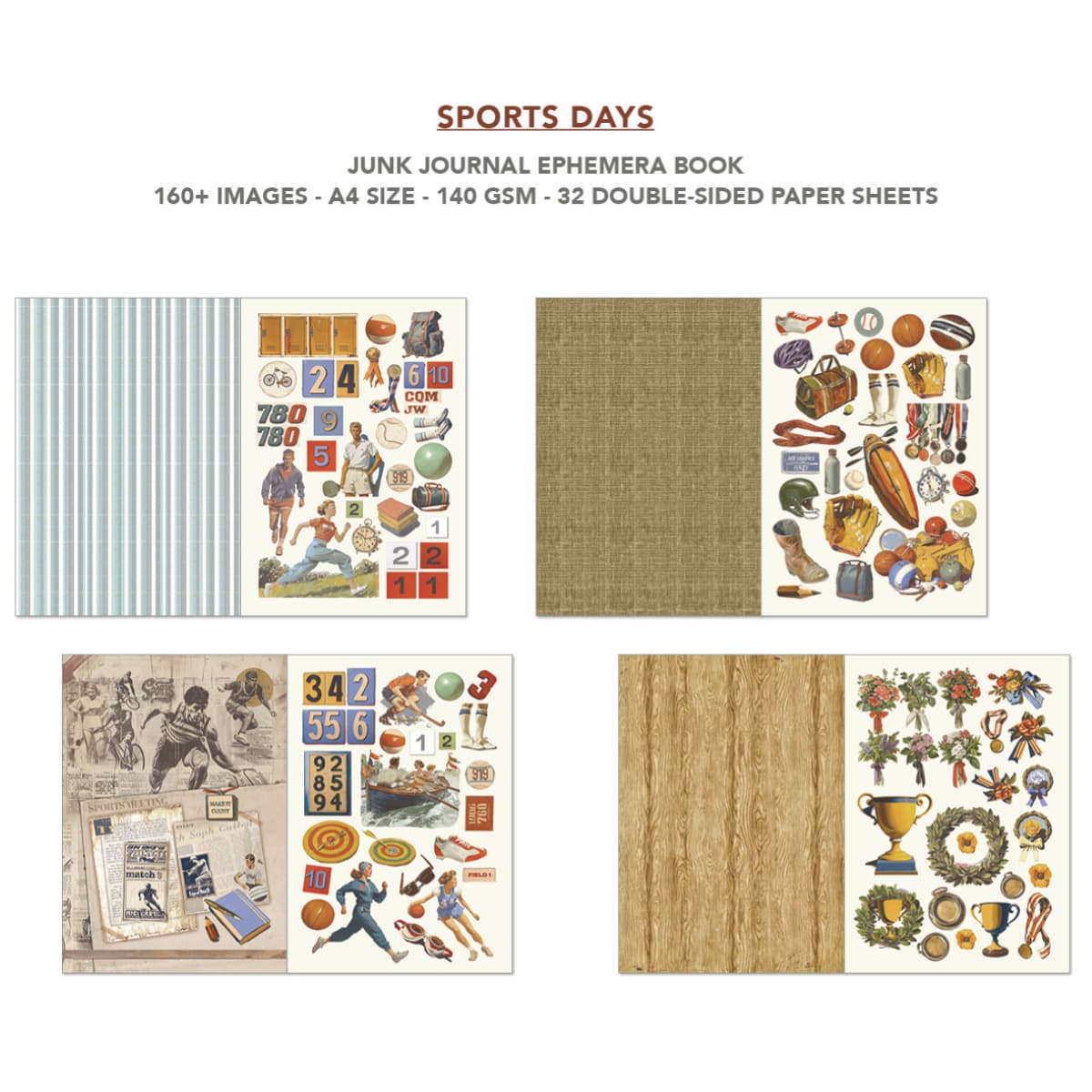 Junk Journal & Ephemera book - Sports Days - 6 - Ciao Bella - Tidformera