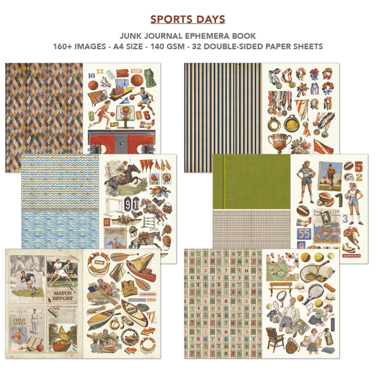 Junk Journal & Ephemera book - Sports Days - 3 - Ciao Bella - Tidformera