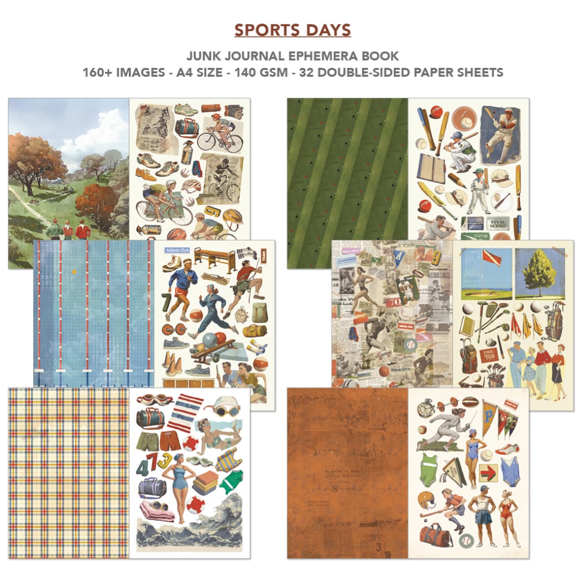 Junk Journal & Ephemera book - Sports Days - 2 - Ciao Bella - Tidformera