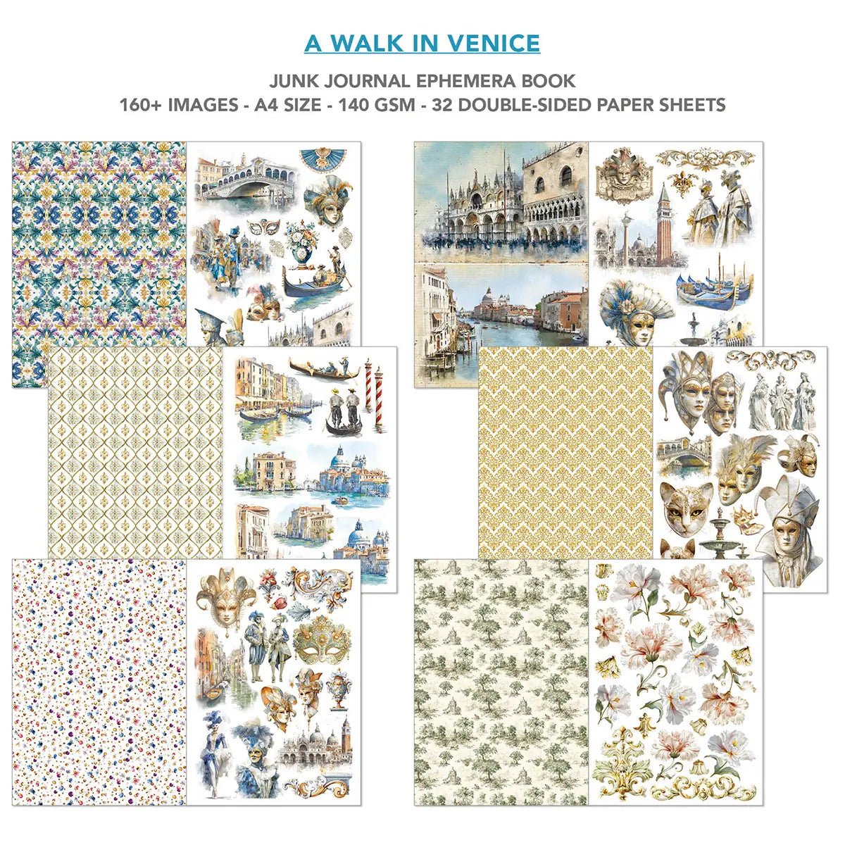 Junk Journal & Ephemera book - Venice Dream - 3 - Ciao Bella - Tidformera