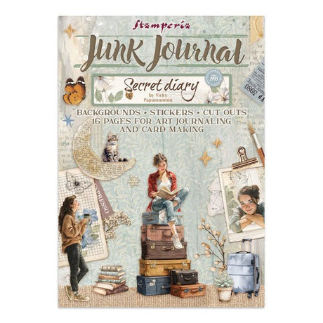 Junk Journal - Secret diary - 1 - Stamperia - Tidformera