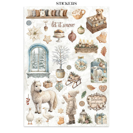 Junk Journal - White Christmas - 15 - Stamperia - Tidformera