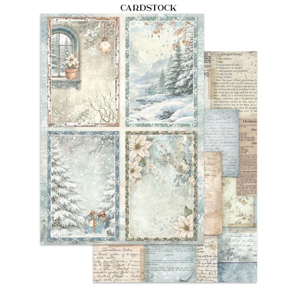 Junk Journal - White Christmas - 17 - Stamperia - Tidformera