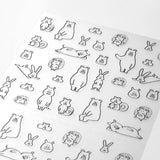 Kalenderstickers Djurtema - Forest animals - 1 - Midori - Tidformera