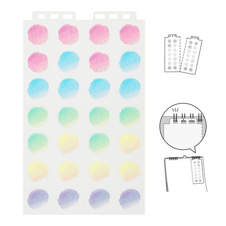 Kalenderstickers Moln - Gradient L - 3 - Midori - Tidformera