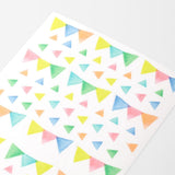 Kalenderstickers Washi stickers Dekoration - Flag från Midori - Ett ark med stickers med vimplar på -  Tidformera