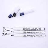 Kalligrafipennor 3 - pack Svart - 2 - ZIG Kuretake - Tidformera