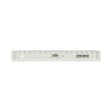 Linjal Plast 16 cm från M+R. Liten plastlinjal med gradering från 1 cm till 16 cm.  - Tidformera