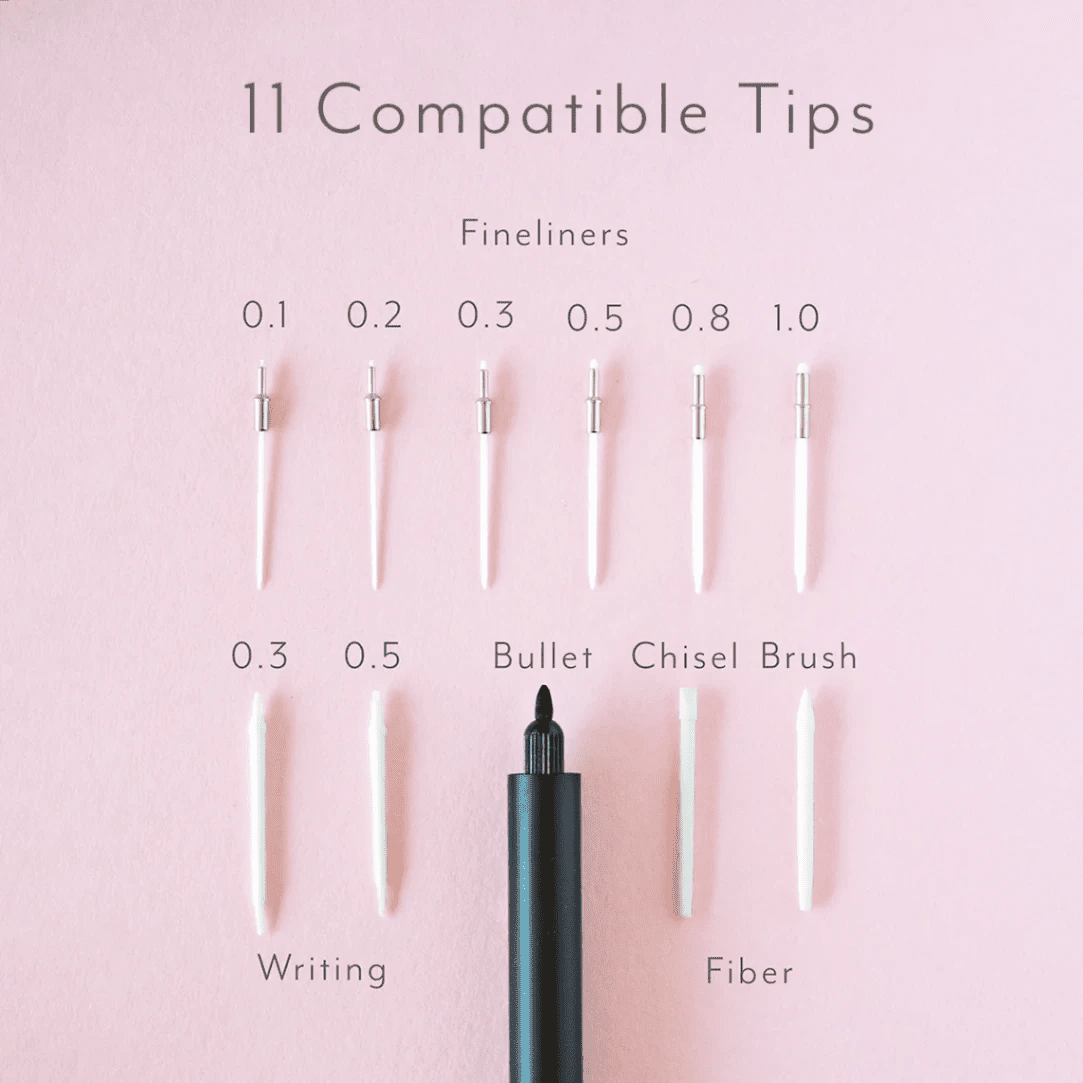 Lumos Pro Refillable Multi - Tip Pen - Duo Tip - Ivy - 6 - Tom's Studio - Tidformera