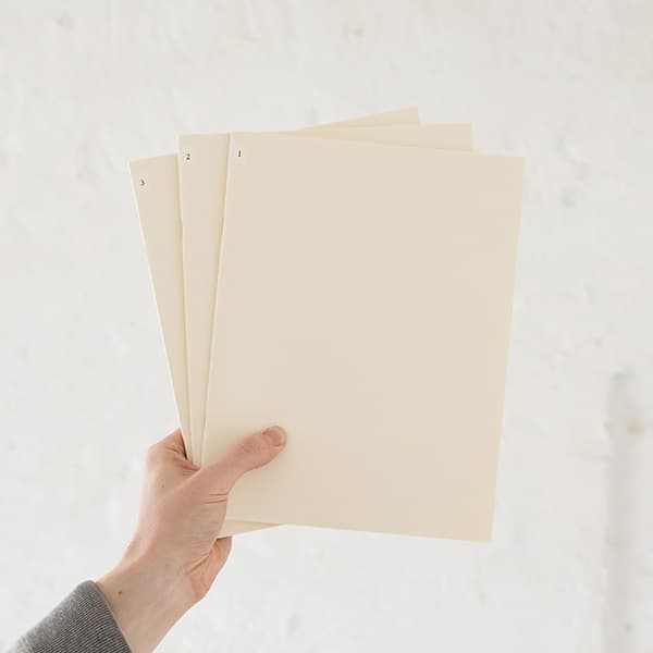 MD Notebook Light - Skrivhäfte - 3 - pack A4 - Rutad - 5 - Midori - Tidformera