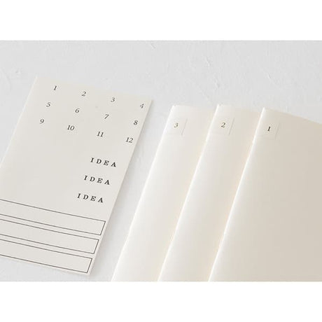 MD Notebook Light - Skrivhäfte - 3 - pack B6 Slim - Linjerad - 6 - Midori - Tidformera