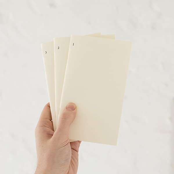 MD Notebook Light - Skrivhäfte - 3 - pack B6 Slim - Linjerad - 5 - Midori - Tidformera