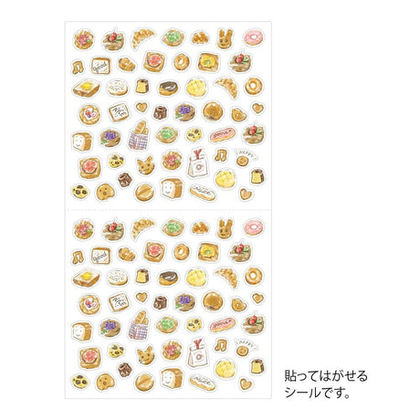 Midori Kalenderstickers - Bread från Midori. Ark med klistermärken med gifflar, bröd, baugetter, munkar och muffin.  - Tidformera