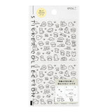 Midori Kalenderstickers - Dog Black & White - 1 - Midori - Tidformera