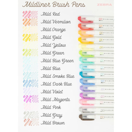 Mildliner Brush pen - Violet - 5 - Zebra - Tidformera
