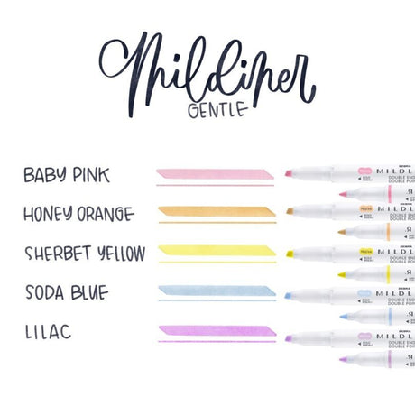 Mildliner Överstrykningspenna - Baby Pink - 2 - Zebra - Tidformera
