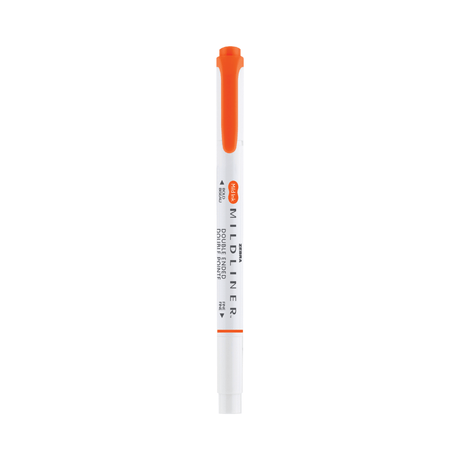 Mildliner Överstrykningspenna - Marigold från Zebra - Rödorange överstrykningspenna med lock - Tidformera