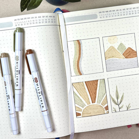 Mildliner Överstrykningspennor 5 - pack - Neutral - 4 - Zebra - Tidformera