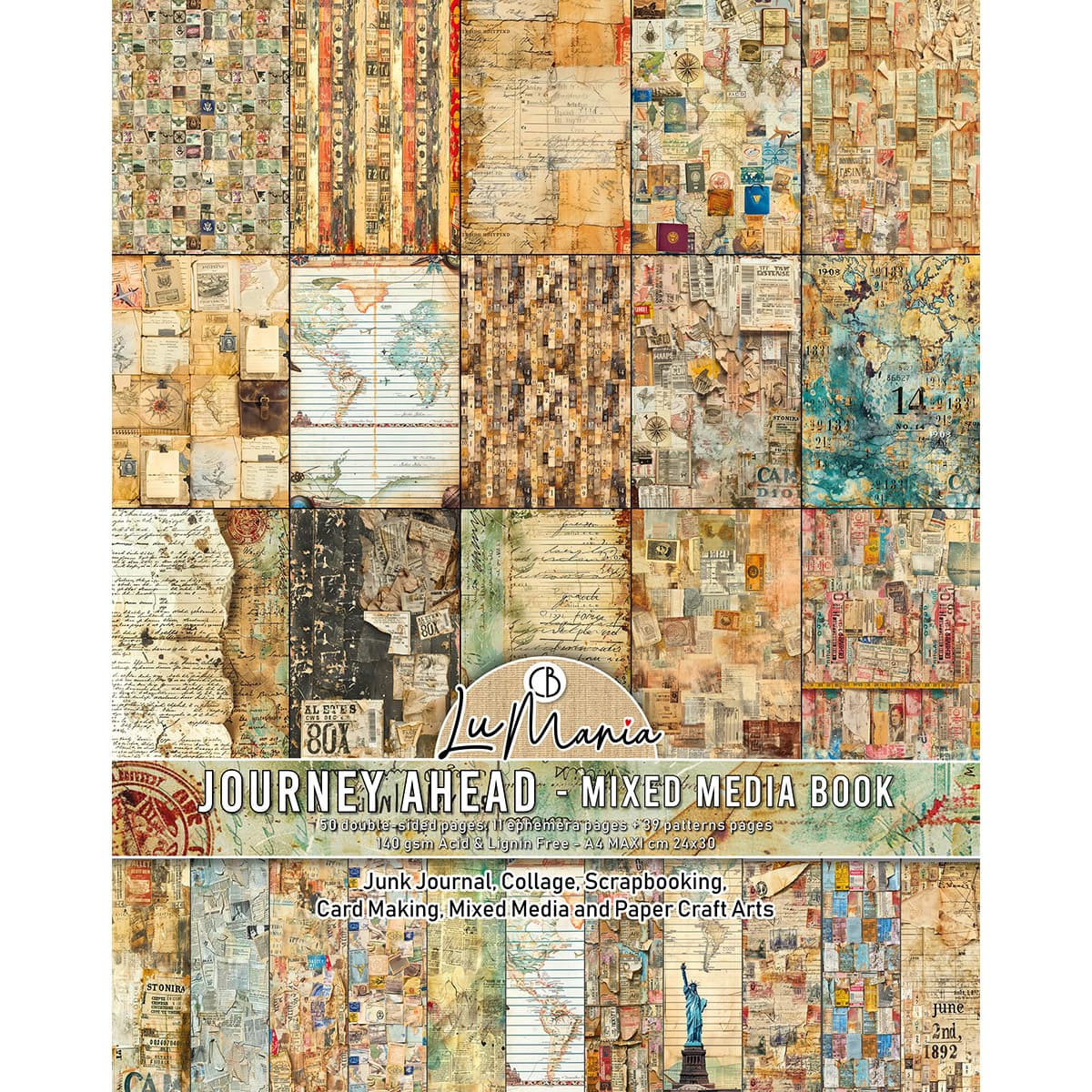 Mixed media book - Journey ahead - 1 - Ciao Bella - Tidformera