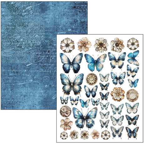 Mixed media book - Urban blue denim - 25 - Ciao Bella - Tidformera