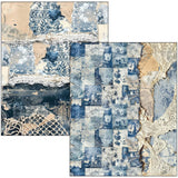 Mixed media book - Urban blue denim - 17 - Ciao Bella - Tidformera