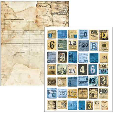 Mixed media book - Urban blue denim - 21 - Ciao Bella - Tidformera